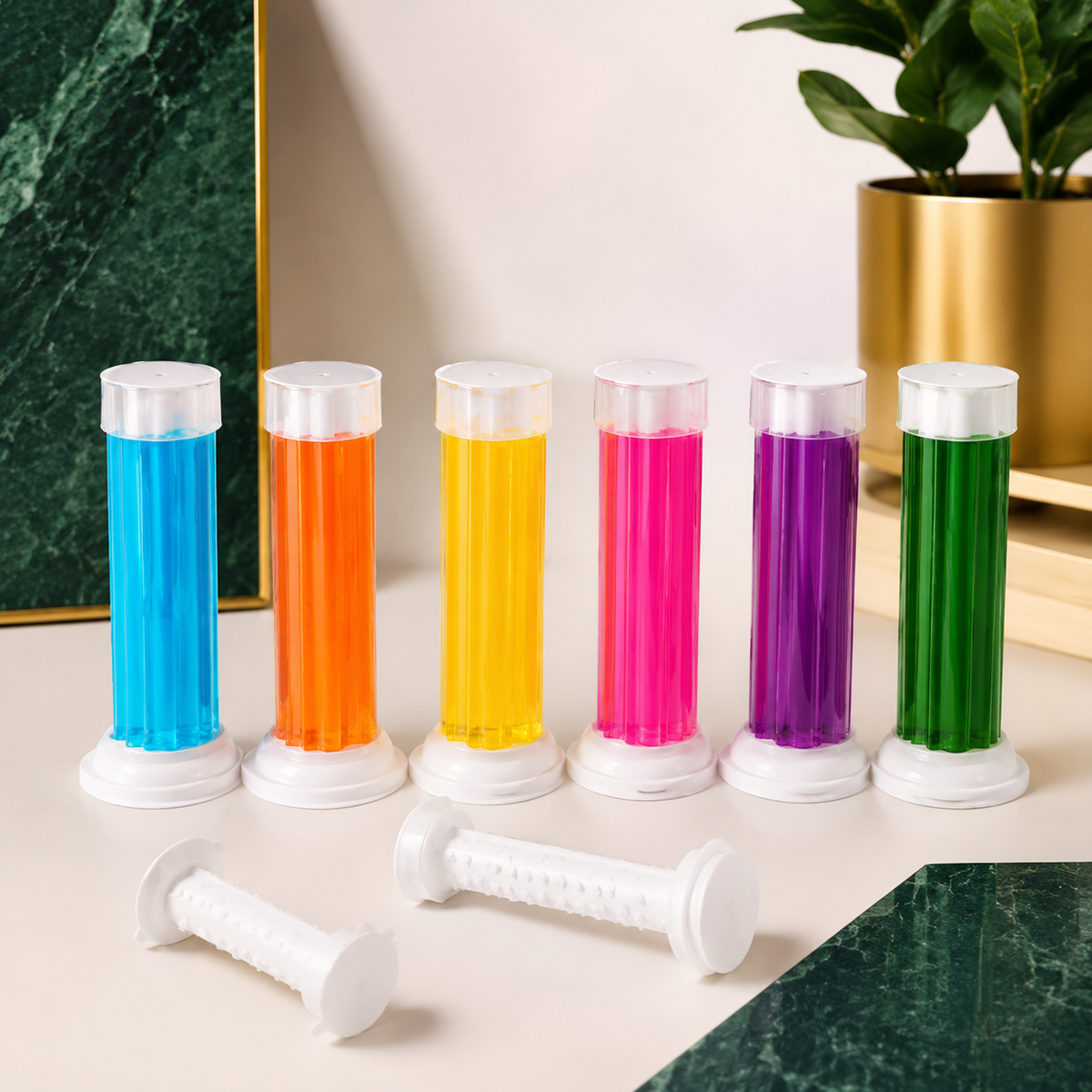 LekkerLivings Toilet Gel Flower Stamp Sets
