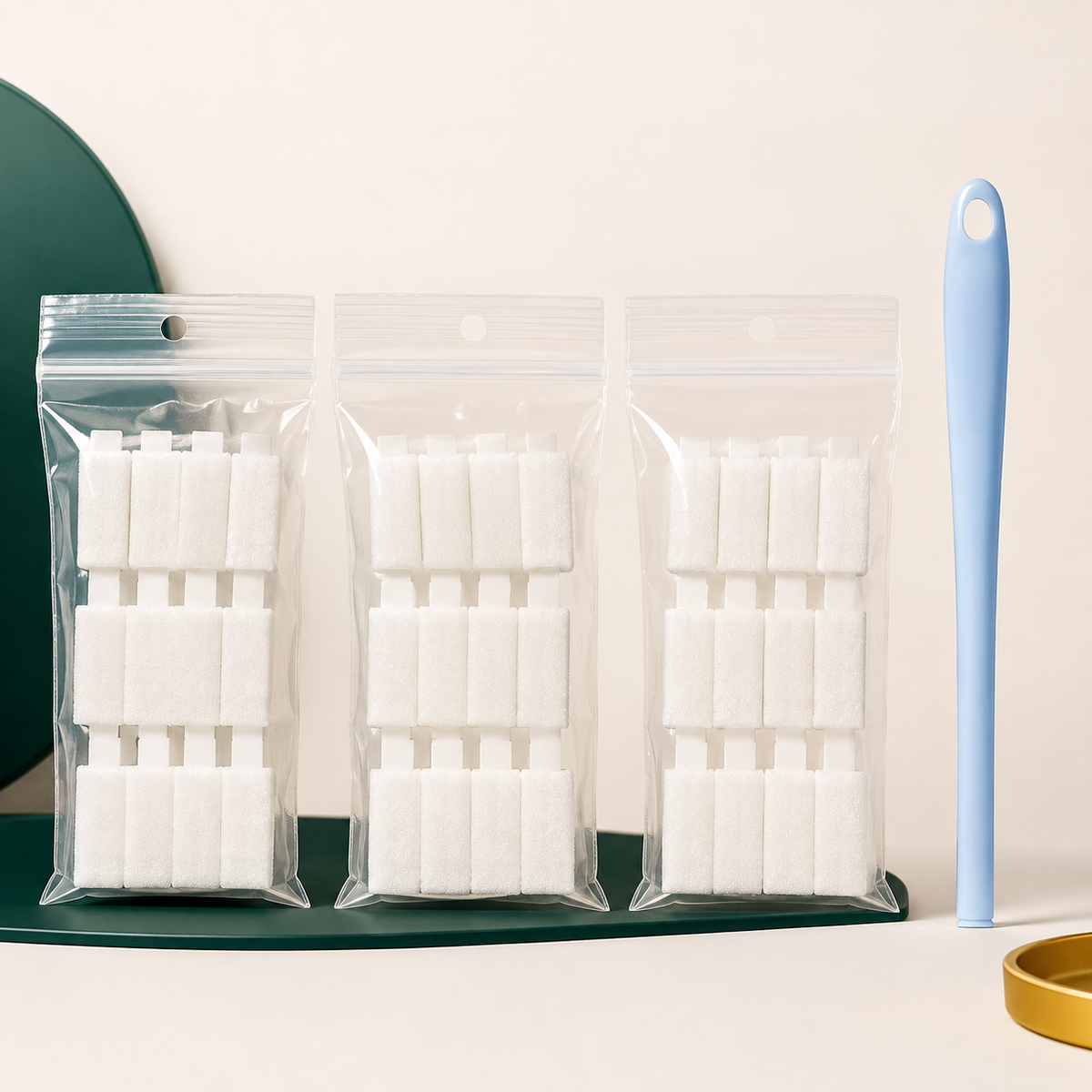 LekkerLivings Detail Crevice Brush Kit - Handle + 30 Replacement Heads