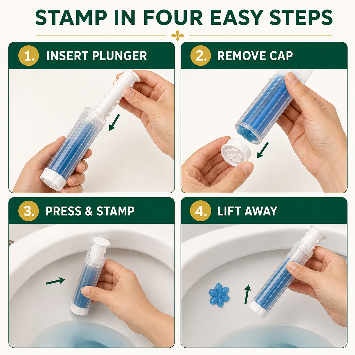 LekkerLivings Toilet Gel Flower Stamp Sets
