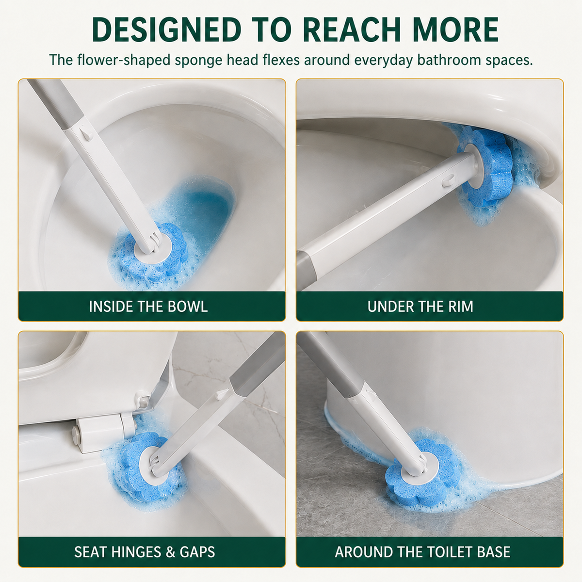 LekkerLivings Disposable Toilet Brush Starter Set